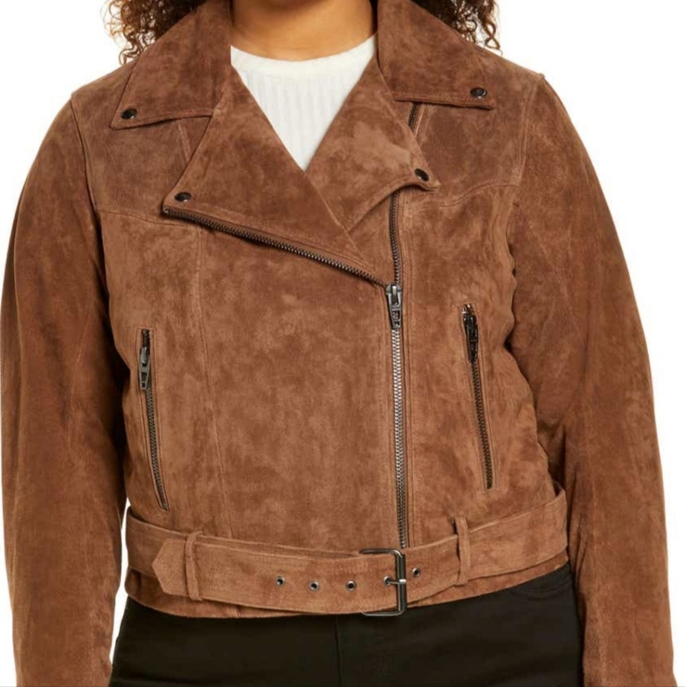Blanknyc Suede Moto Jacket (plus size)